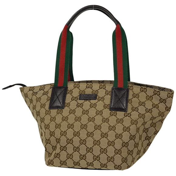 Gucci GG Sherry Web Tote Bag GG canvas beige brown - Picture 1 of 6